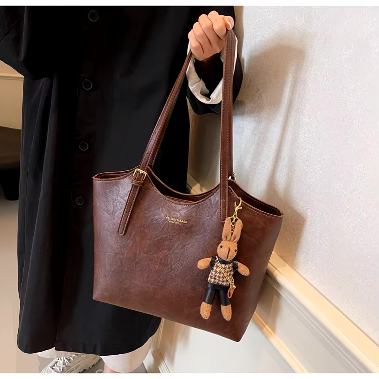 Large Capacity Leather Tote Bag