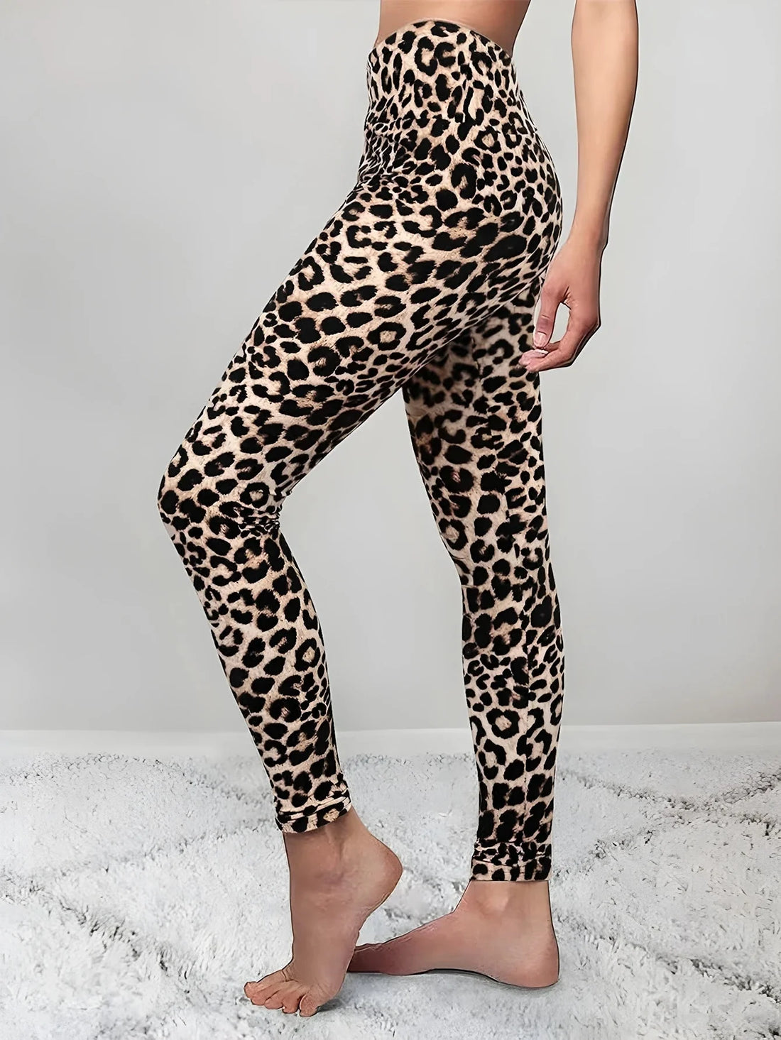 Leopard Print High-Waisted Leggings