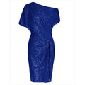 VORINAAsymmetric Glitter Cocktail Dress with SequinsWomen's Dress