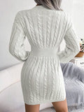 VORINACable Knit Sweater DressDress