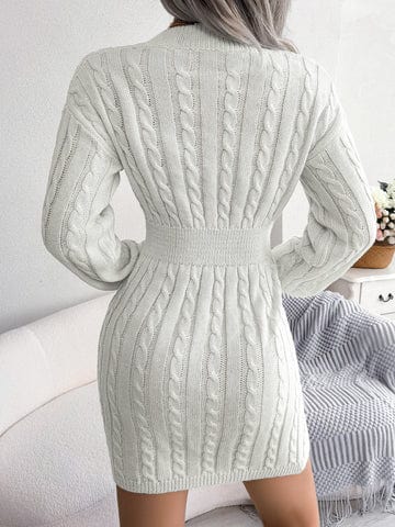 VORINACable Knit Sweater DressDress