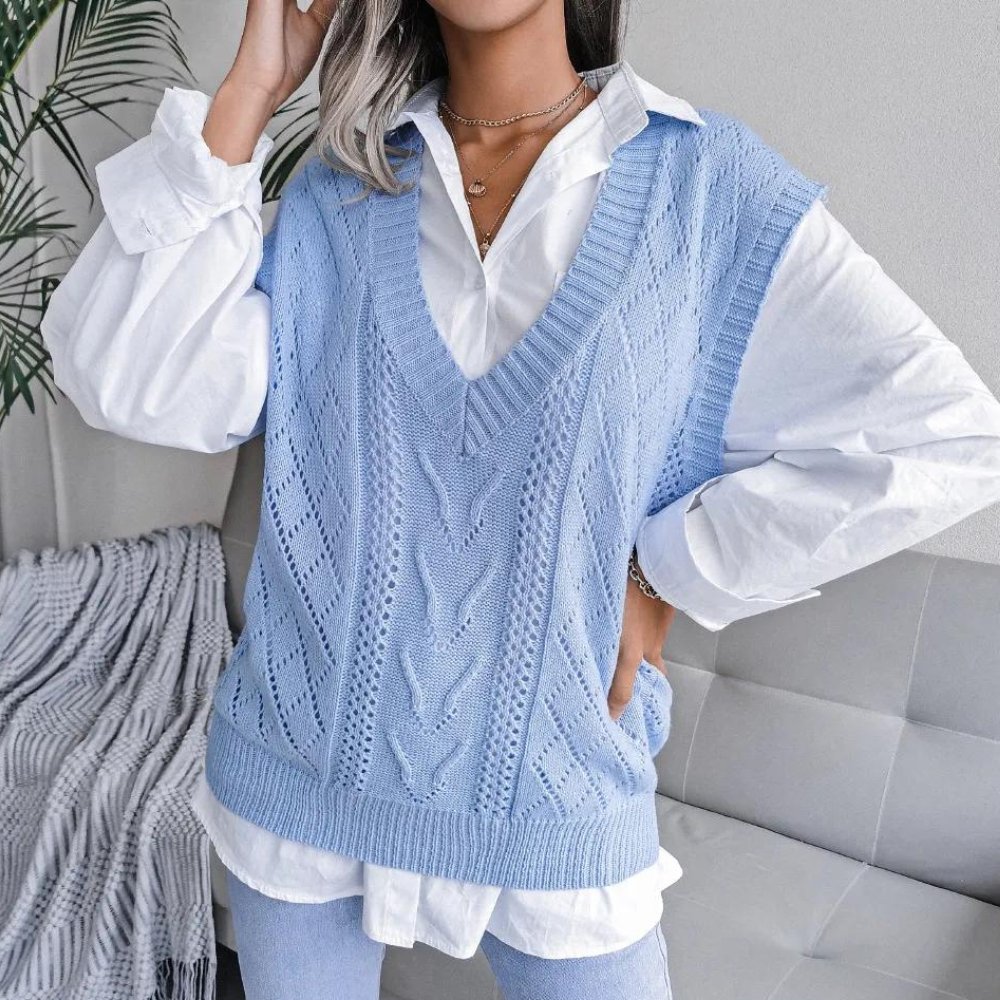 VORINACable Knit Sweater VestWomen's Vest