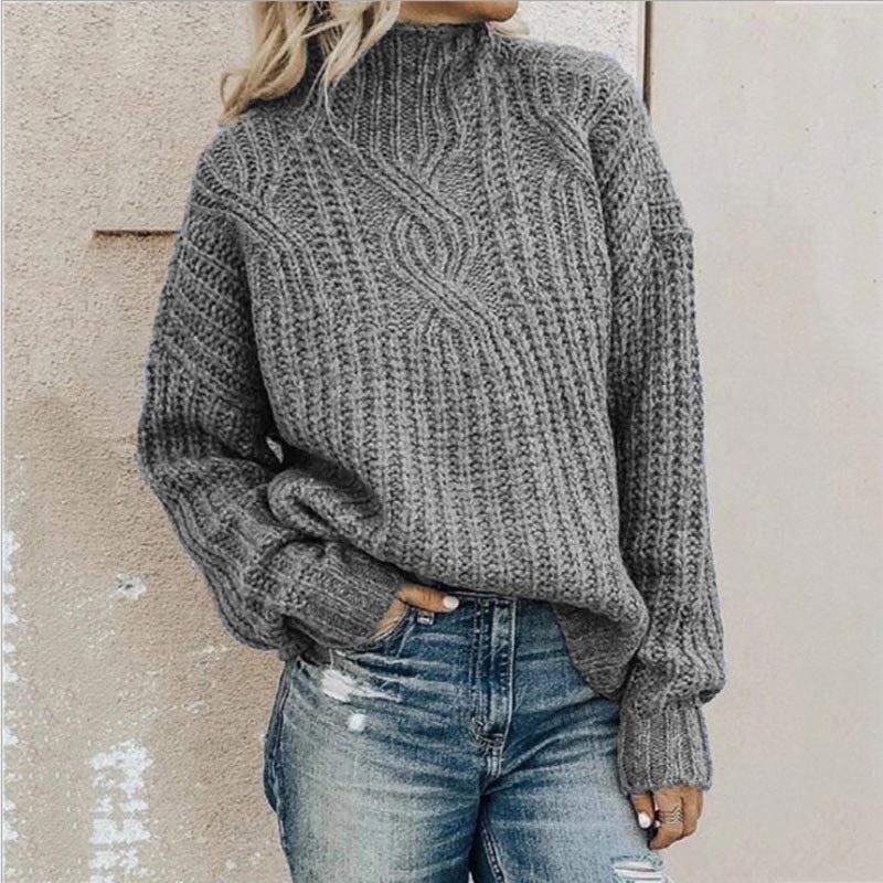 VORINAChunky Black Knit SweaterSweater