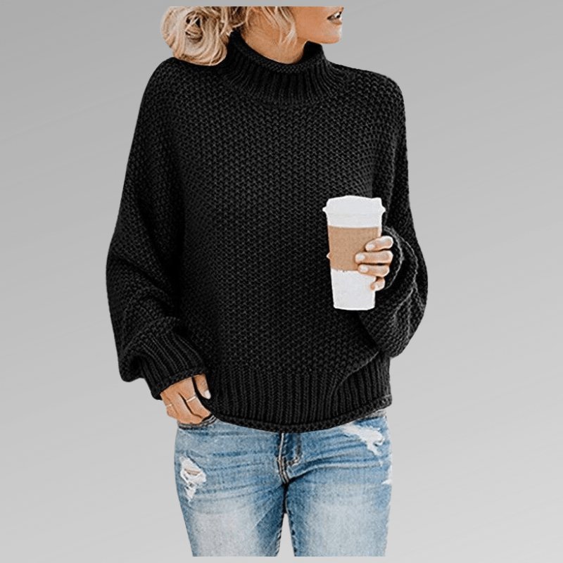 VORINAChunky Knit Turtleneck SweaterWomen's Sweaters