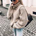 VORINAChunky Knit Turtleneck SweaterWomen's Sweaters