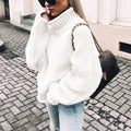 VORINAChunky Knit Turtleneck SweaterWomen's Sweaters