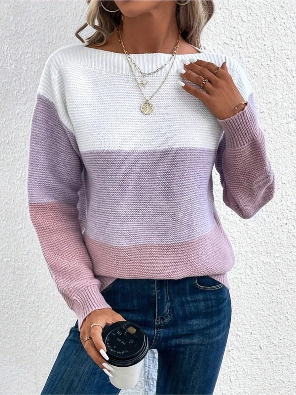 VORINAColorblock Knit SweaterSweater