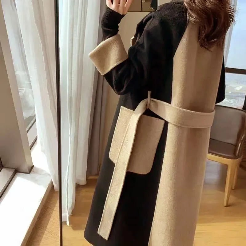 VORINAColorblock Long CoatWomen's Coats