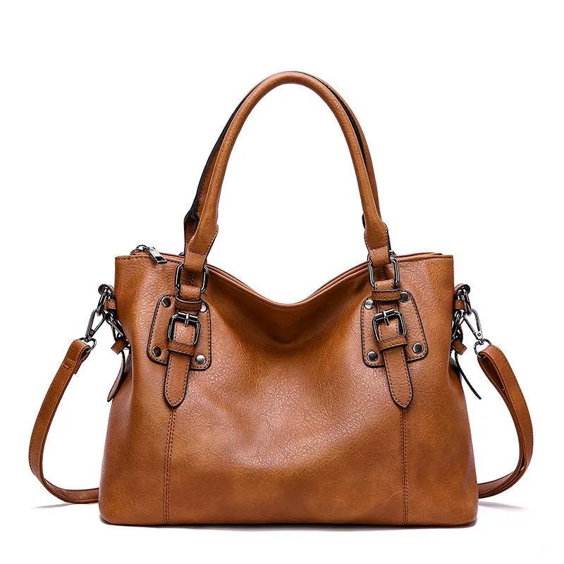 VORINAConvertible Leather HandbagLeather bag