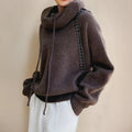 VORINACowl Neck Knit SweaterWomen's Sweaters