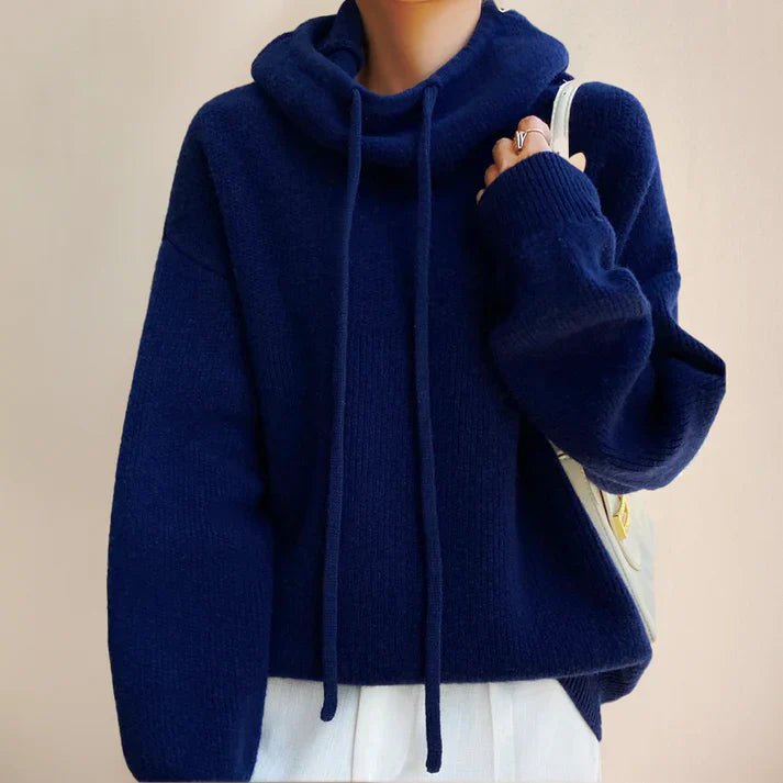 VORINACowl Neck Knit SweaterWomen's Sweaters