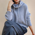 VORINACowl Neck Knit SweaterWomen's Sweaters