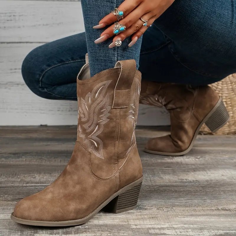 VORINAEmbroidered Western BootsWomen's Boots