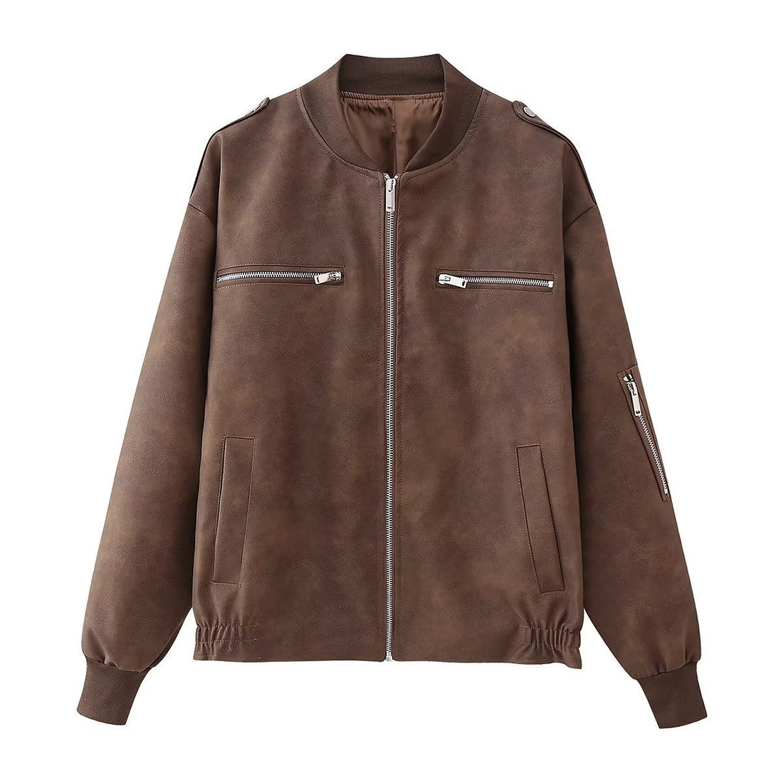 VORINAFaux Suede Bomber JacketWomen's Jacket