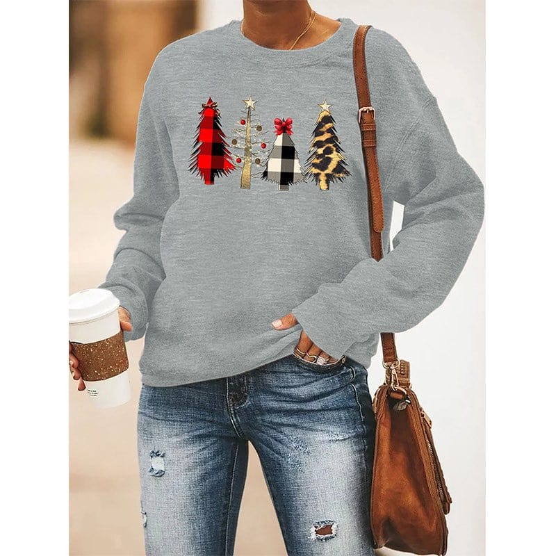 VORINAFestive Christmas Tree SweatshirtSweater