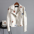 VORINAFloral Embellished Leather JacketWomen's Jacket