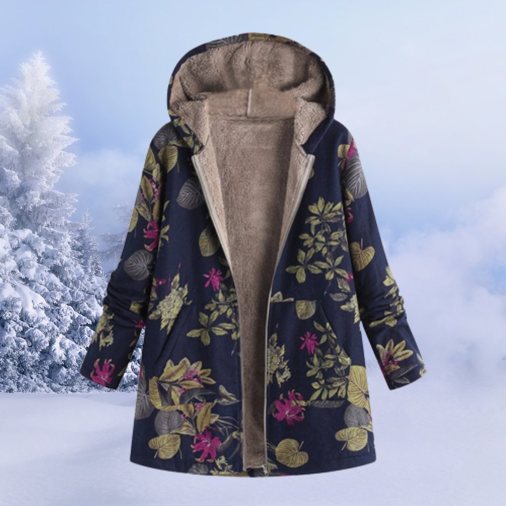 VORINAFloral Hooded Winter CoatWomen's Coats