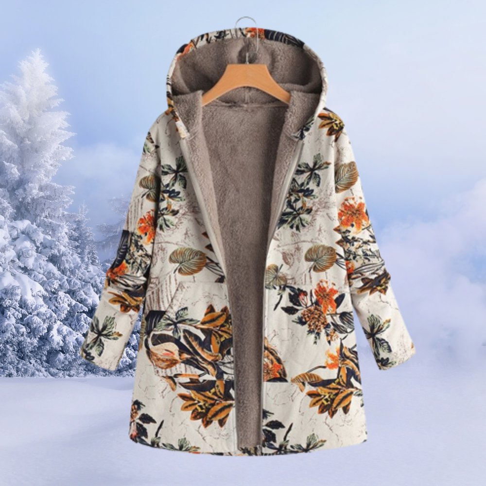 VORINAFloral Hooded Winter CoatWomen's Coats