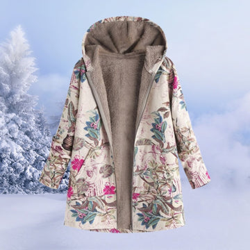 VORINAFloral Hooded Winter CoatWomen's Coats