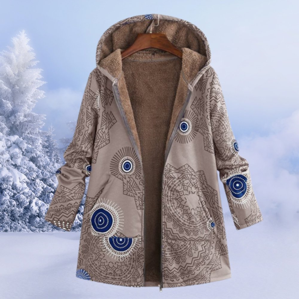 VORINAFloral Sherpa - Lined Hooded CoatCoats & Jackets