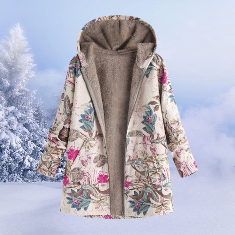 VORINAFloral Sherpa - Lined Hooded CoatCoats & Jackets