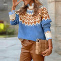 VORINAGeometric Pattern Knit SweaterSweater