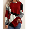 VORINAGeometric Print SweaterWomen's Sweaters