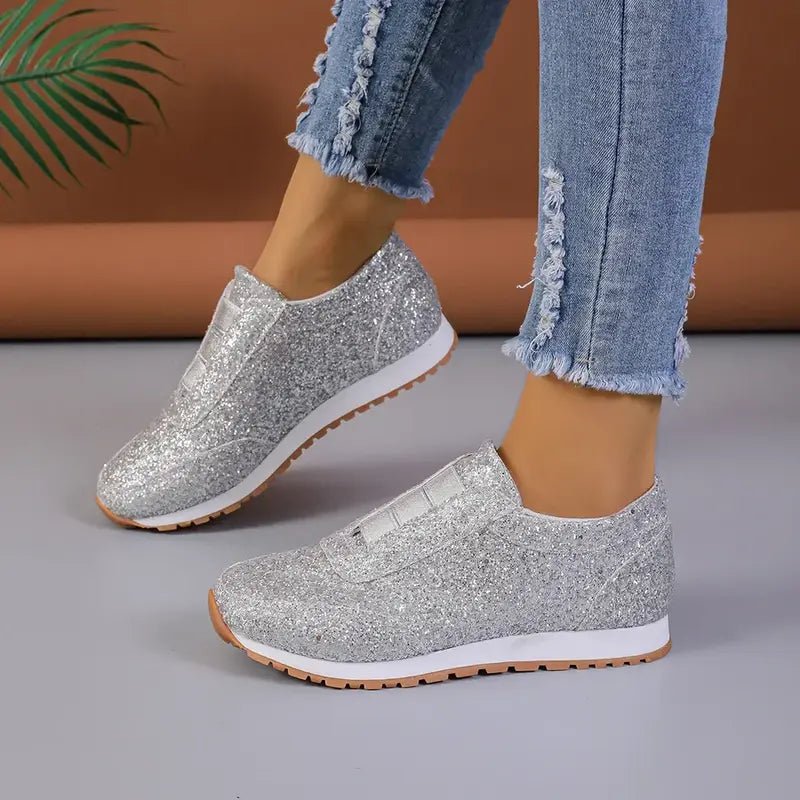 VORINAGold Glitter Slip - On Sneakersshoes