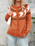 VORINAHalloween Ghost Knit CardiganCardigan