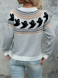 VORINAHalloween Ghost Knit CardiganCardigan