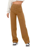 VORINAHigh - Waisted Wide - Leg Buttoned Pants – Casual and ComfortablePants