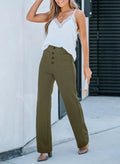 VORINAHigh - Waisted Wide - Leg Buttoned Pants – Casual and ComfortablePants