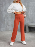 VORINAHigh - Waisted Wide - Leg Buttoned Pants – Casual and ComfortablePants