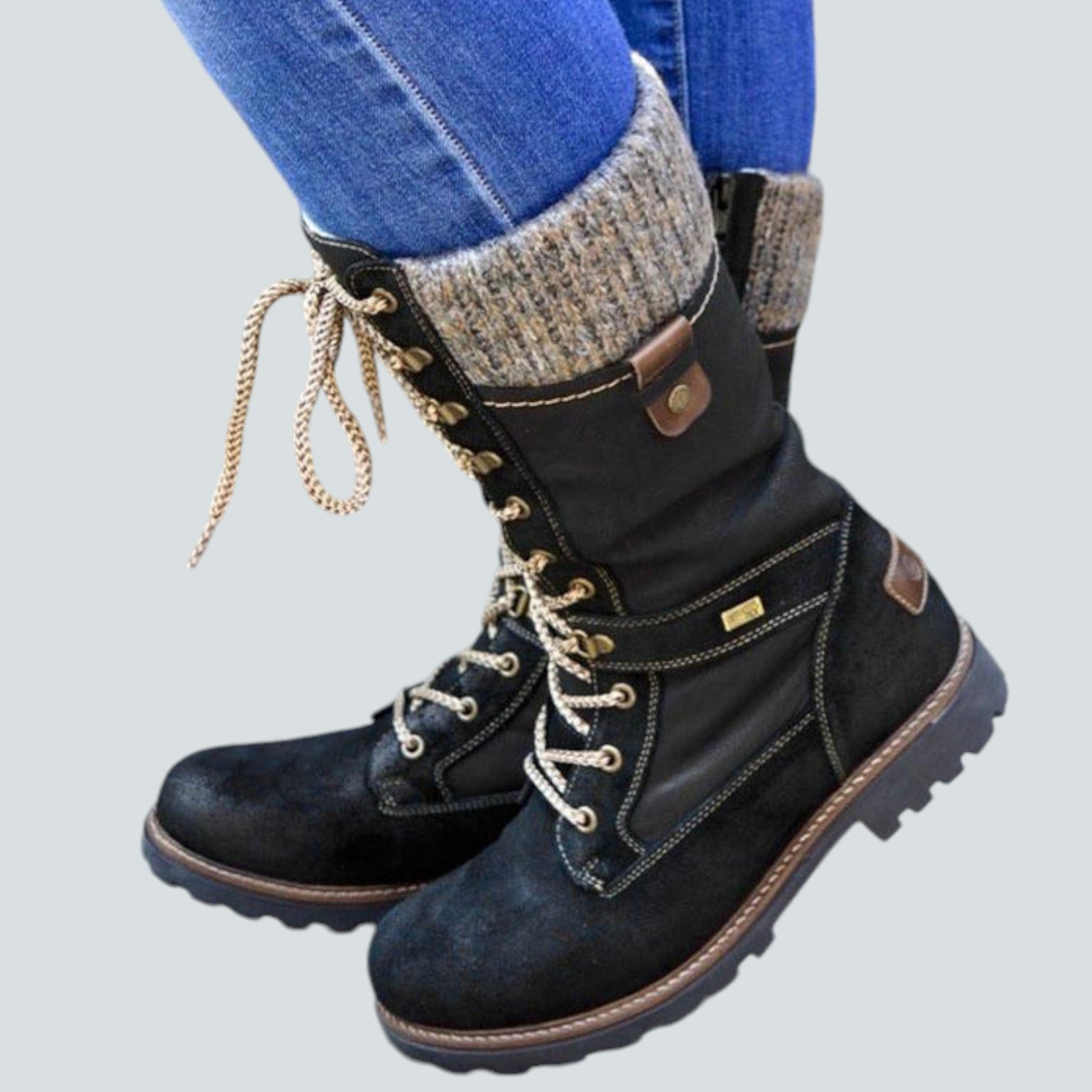 VORINAKnit - Cuff Lace - Up BootsWomen's Boots