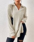 VORINALong Ribbed Knit SweaterSweaters