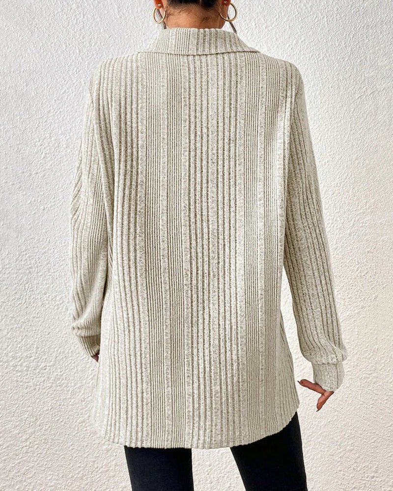 VORINALong Ribbed Knit SweaterSweaters