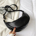 VORINAMinimalist Black Hobo BagLeather bag