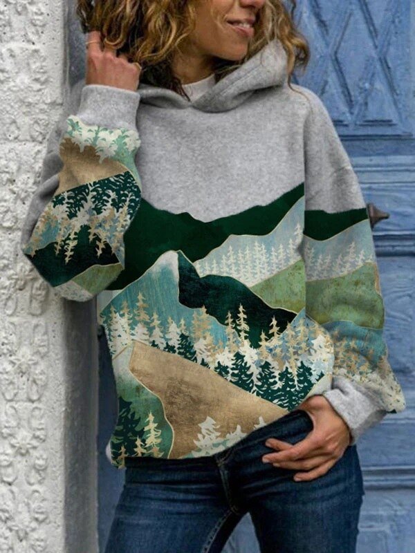 VORINAMountain - Print Hooded SweatshirtJackets & Coats