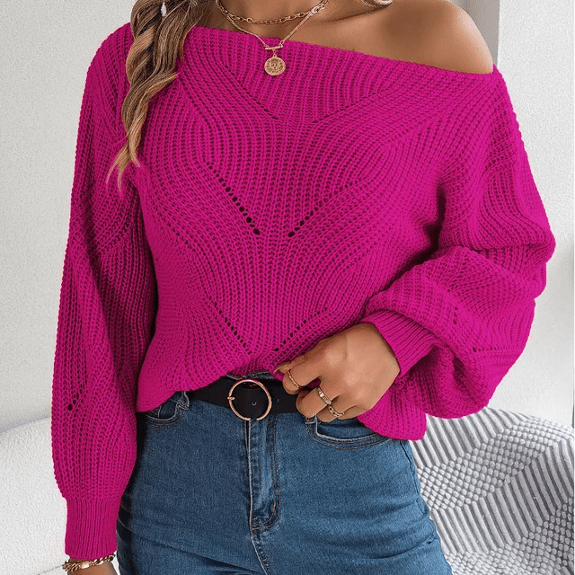 VORINAOff - Shoulder Knit SweaterWomen's Sweaters