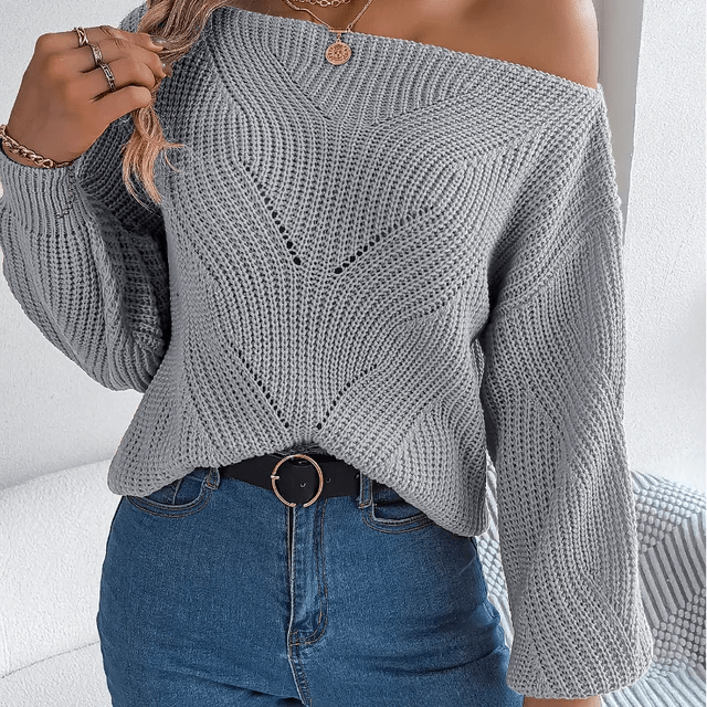 VORINAOff - Shoulder Knit SweaterWomen's Sweaters