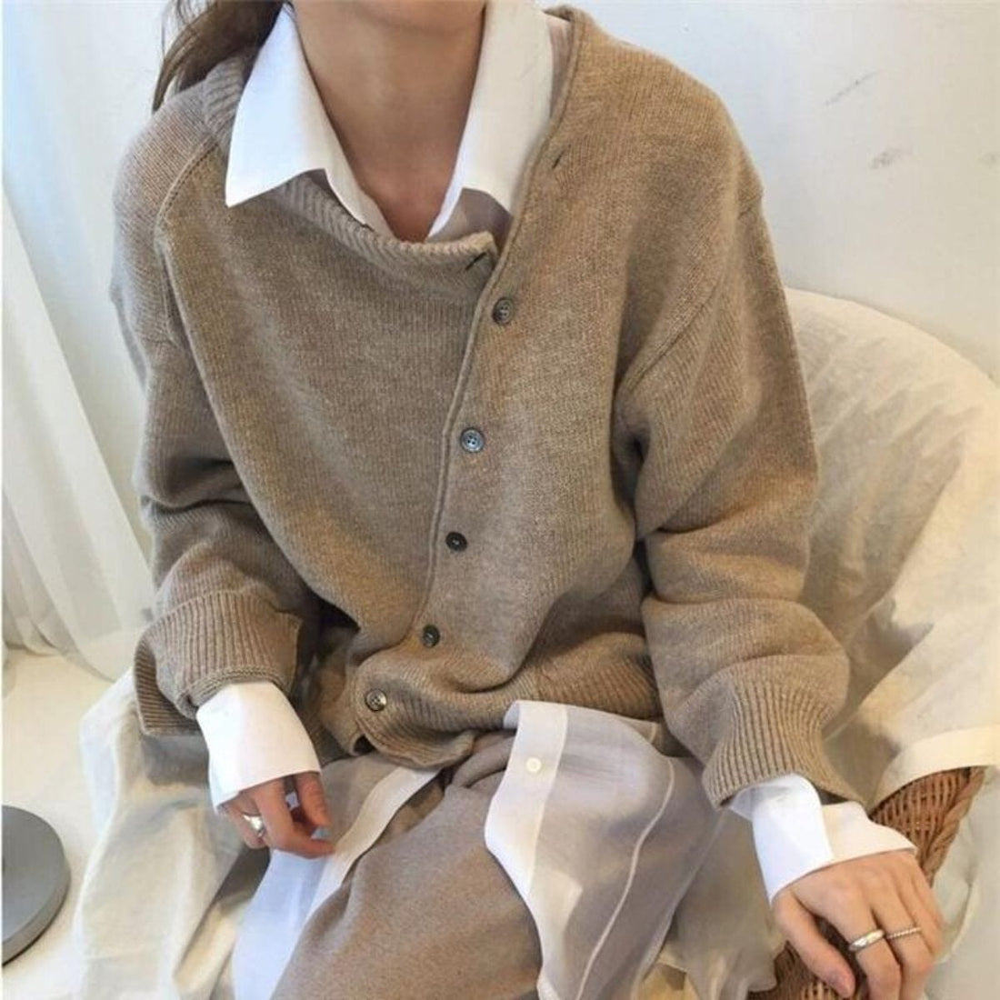 Vorina Luxury FashionOlivia - Cozy Cashmere Blend Wrap CardiganCardigan