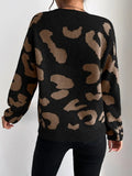 VORINAOversized Animal Print SweaterSweater