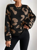 VORINAOversized Animal Print SweaterSweater