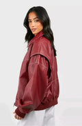 Vorina Luxury FashionOversized leather bomber