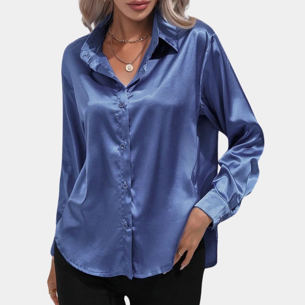 VORINASatin Button - Down ShirtWomen's Shirts