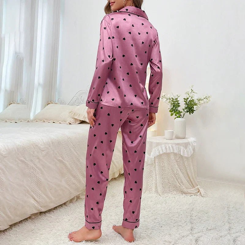 VORINASatin Flamingo Print Pajamaspajama