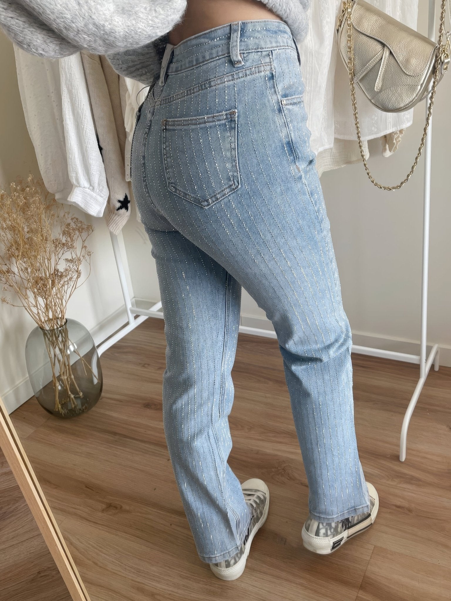 VORINASequin Denim JeansWomen's Pants