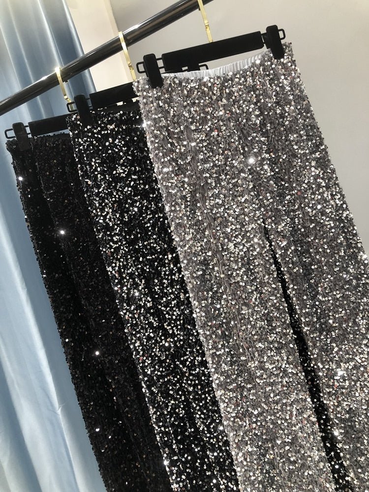 VORINAStraight Fit Sequin PantsWomen's Trouser