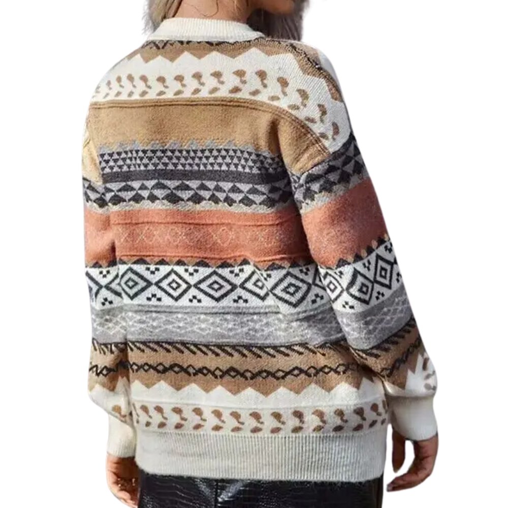 VORINAStriped Knit SweaterWomen's Sweater