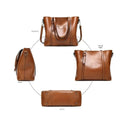 VORINAStructured Leather Shoulder BagLeather bag